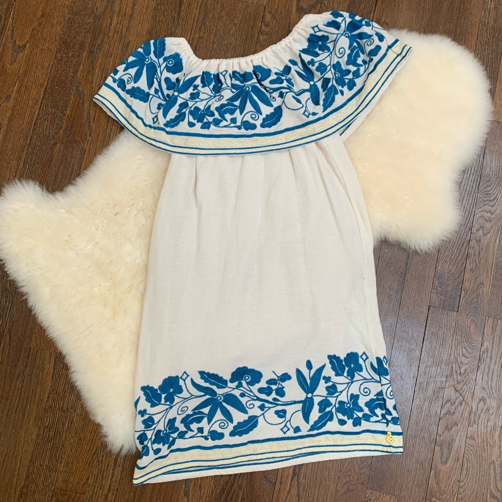 Embroidered Off-The-Shoulder Dress